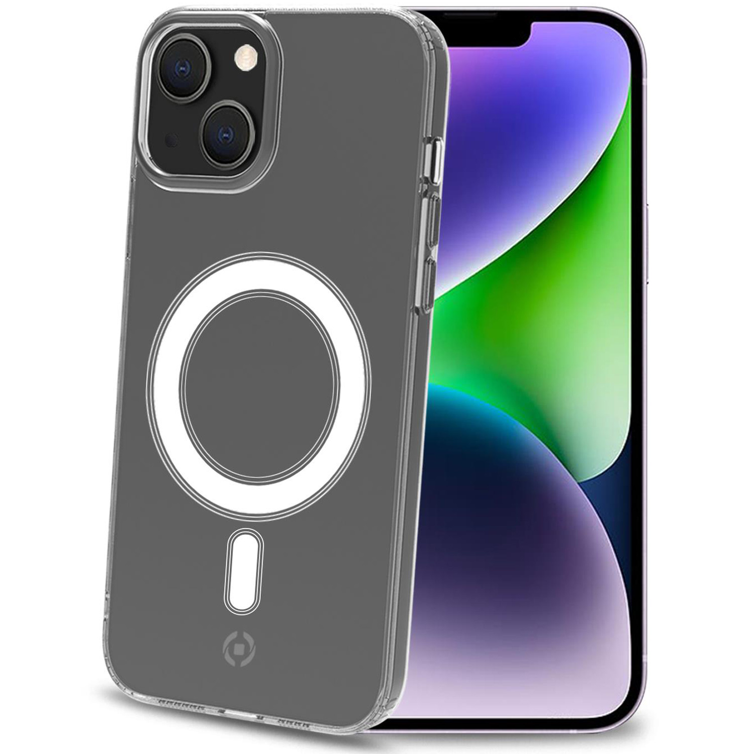 CELLY Gelskinmag Custodia per Apple iPhone 14 Plus, Trasparente