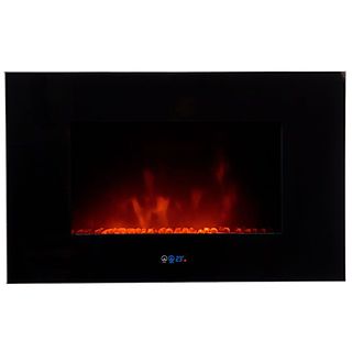 Chimenea eléctrica - CHEMIN ARTE EF-043, 2000 W, Negro