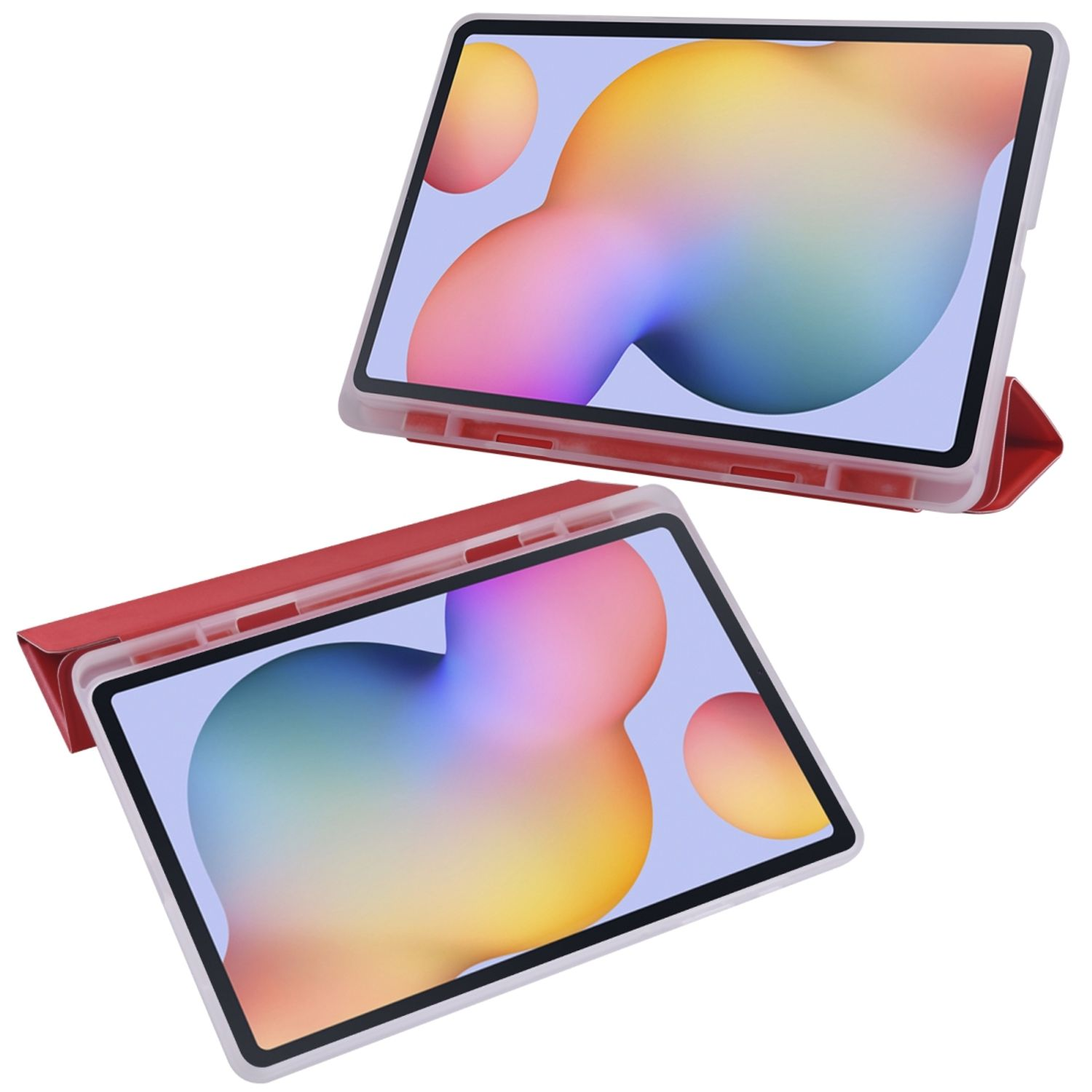 KÖNIG DESIGN Tablet-Hülle Tablet-Hülle Rosa Kunstleder, Samsung Bookcover für