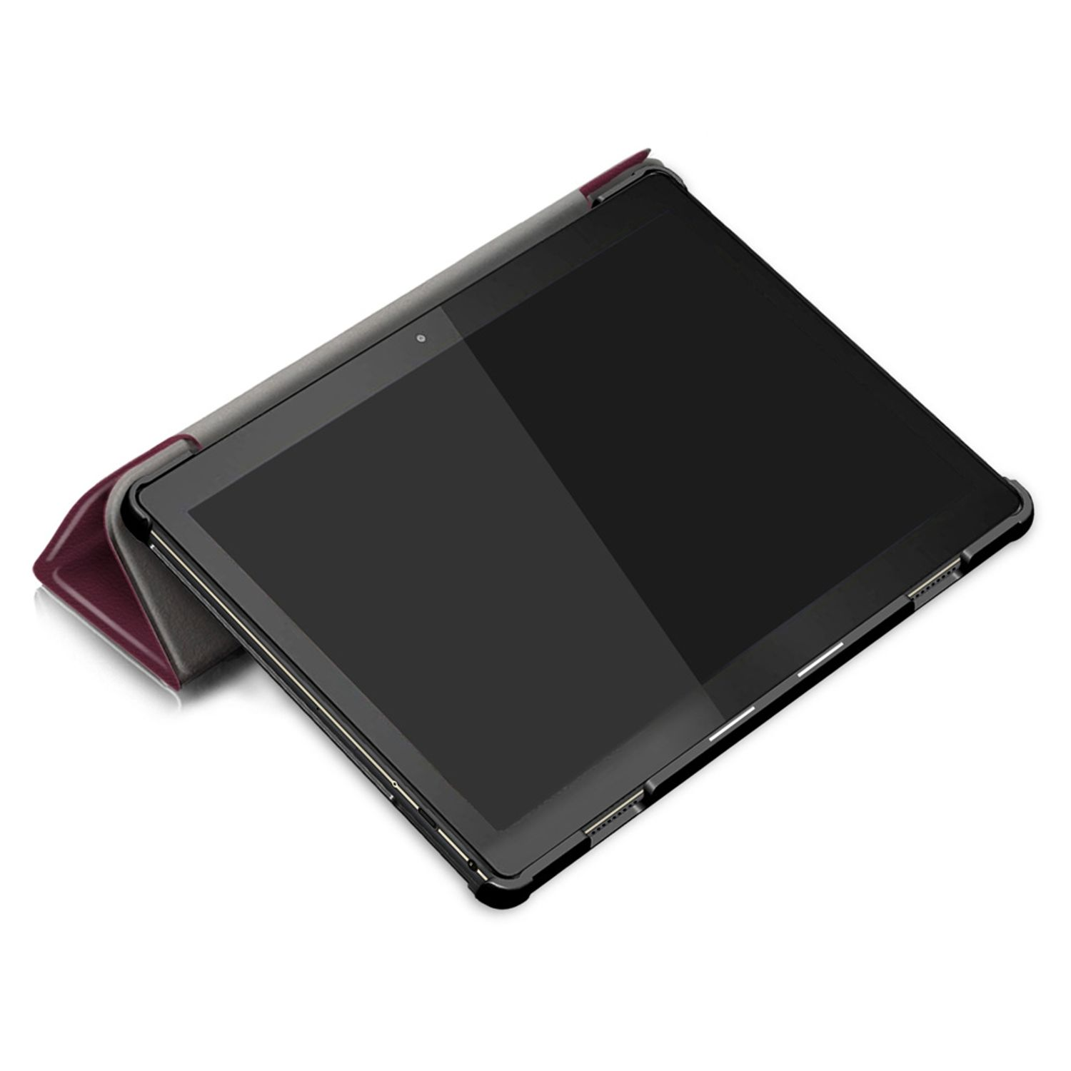 KÖNIG DESIGN für Tablet-Hülle Lenovo Rot Tablet-Hülle Kunstleder, Bookcover