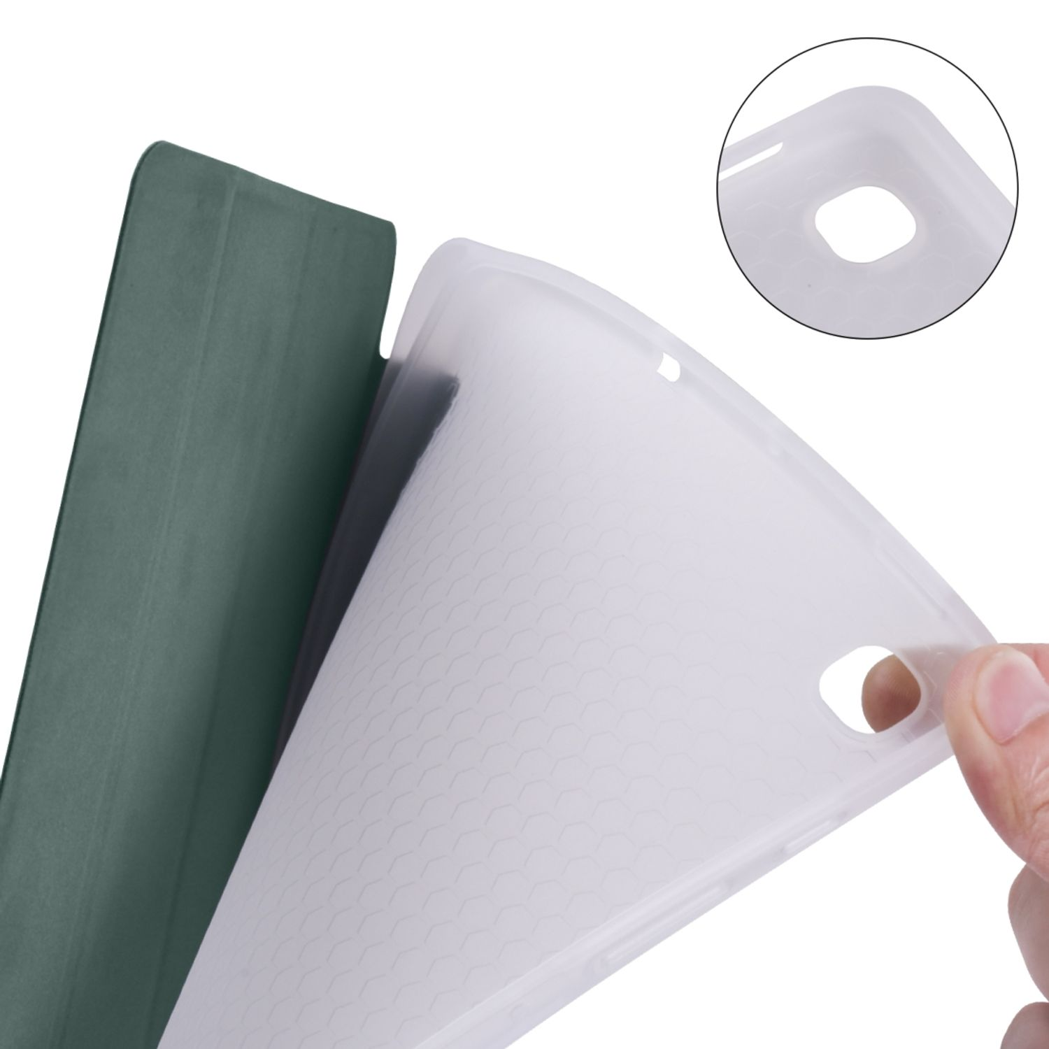 Grün KÖNIG Tablet-Hülle Samsung DESIGN Tablet-Hülle Bookcover für Kunstleder,
