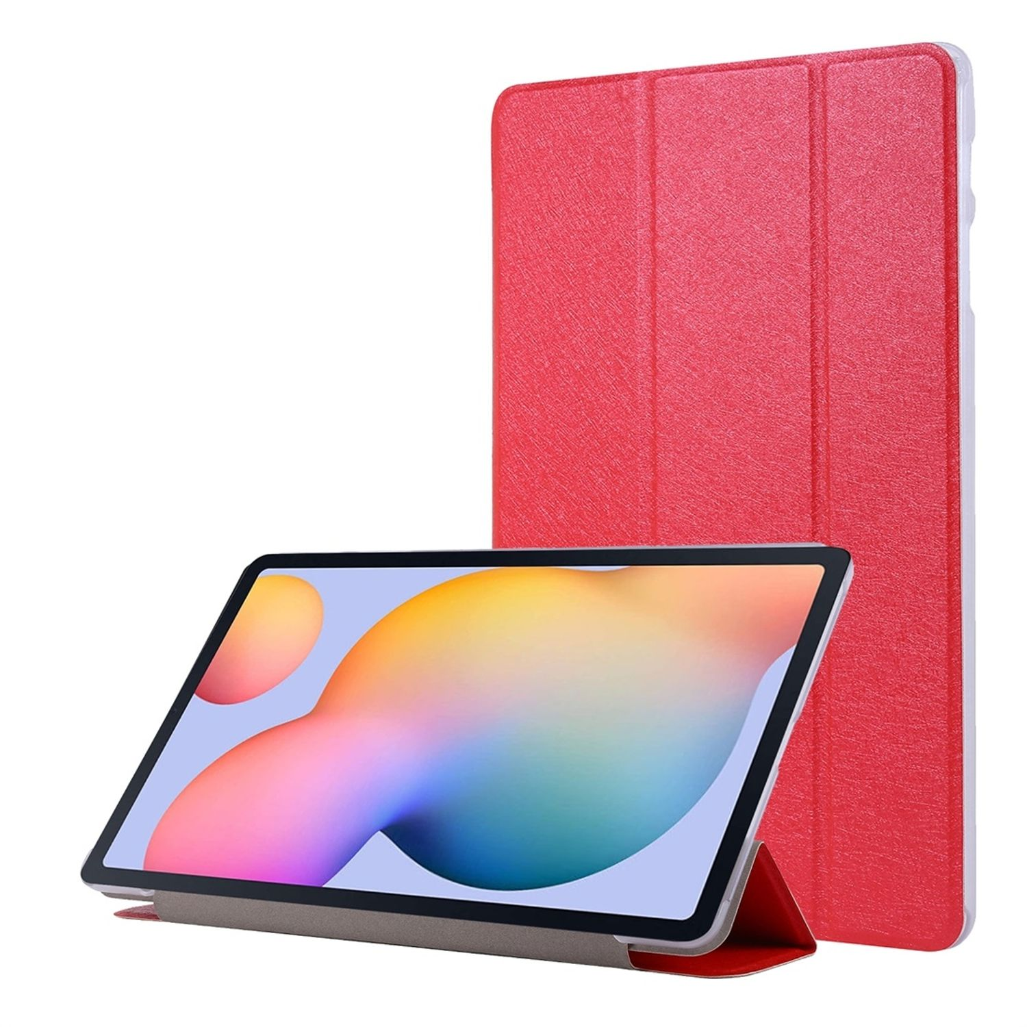 KÖNIG DESIGN Kunstleder, für Bookcover Tablet-Hülle Rot Samsung Tablet-Hülle