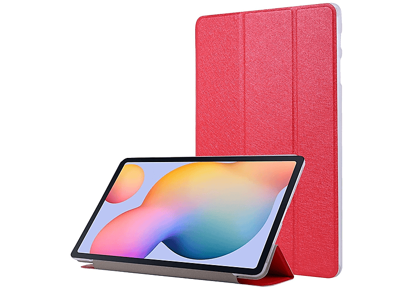 Bookcover für KÖNIG DESIGN Kunstleder, Rot Tablet-Hülle Samsung Tablet-Hülle