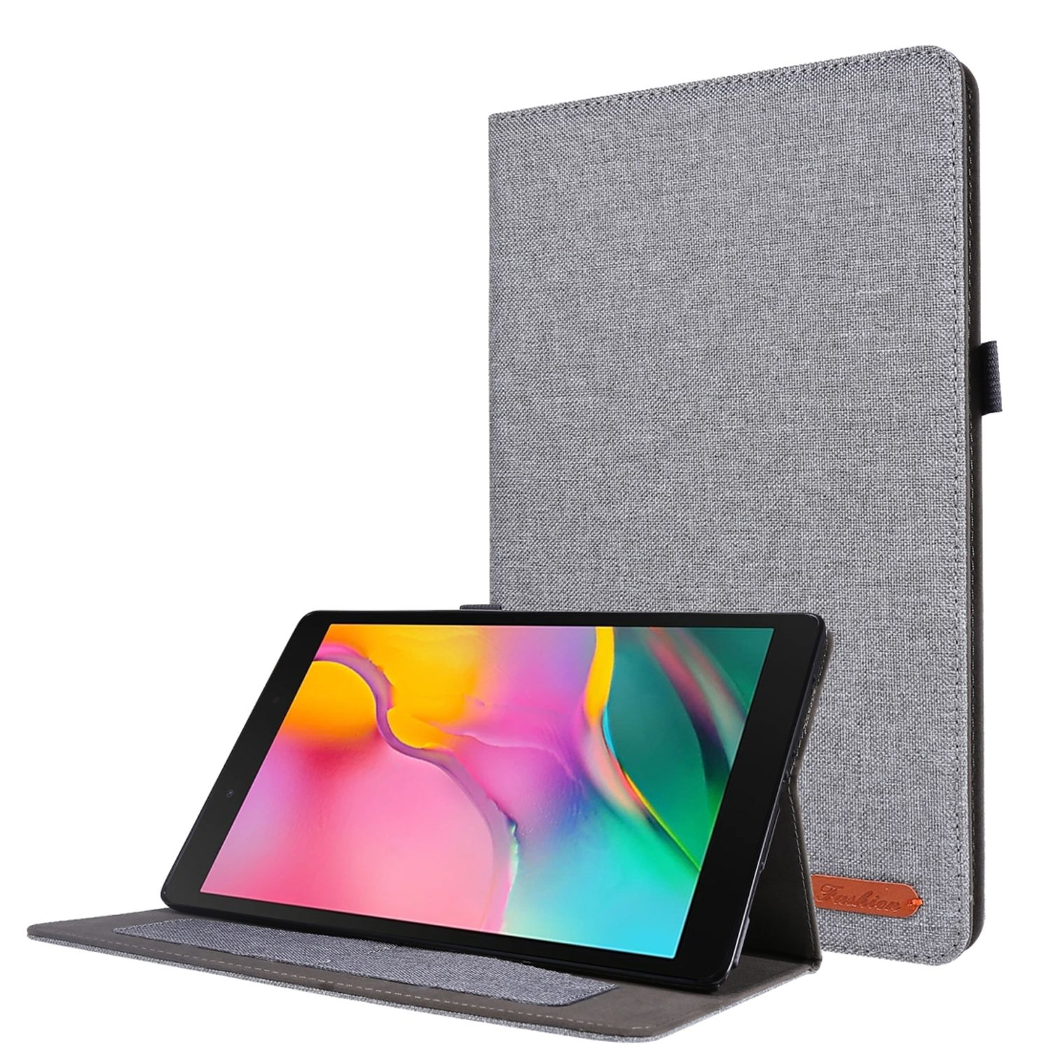 DESIGN Hülle Tablet Samsung Kunstleder, Schutzcover für Bookcover KÖNIG Grau