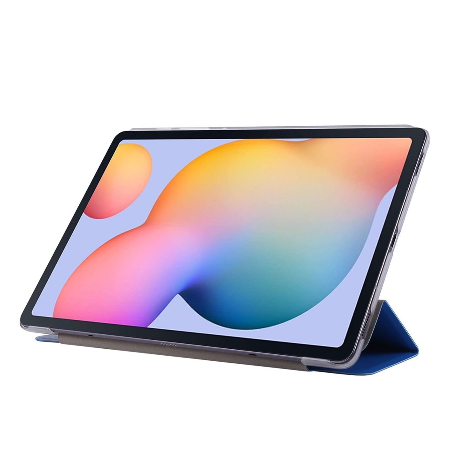 Kunstleder, Tablet-Hülle Samsung Tablet-Hülle Bookcover DESIGN für KÖNIG Blau