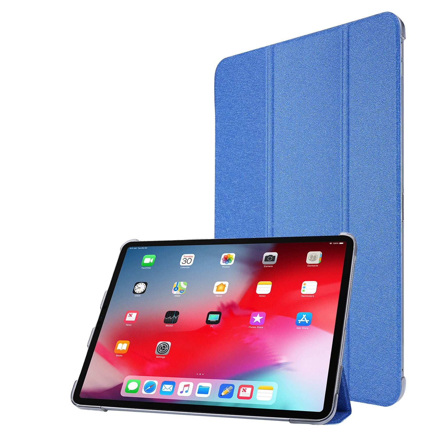 Apple Blau Tablet-Hülle KÖNIG DESIGN für Bookcover Kunstleder, Tablet-Hülle