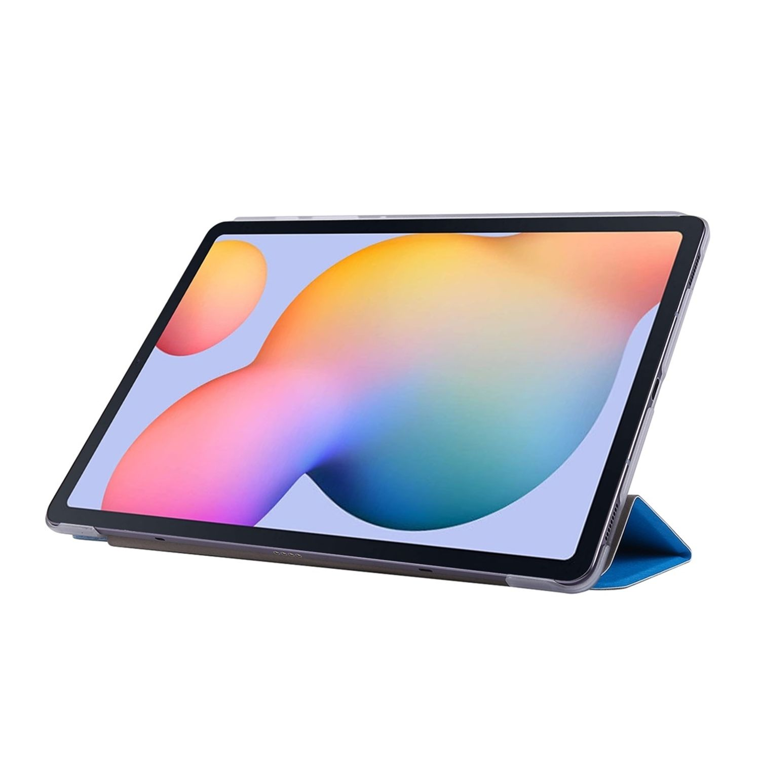 KÖNIG DESIGN Tablet-Hülle Tablet-Hülle Bookcover Kunstleder, Blau für Samsung