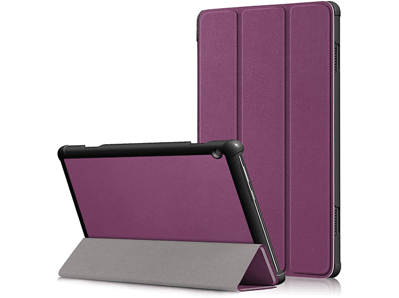 Tablet-Hülle DESIGN Bookcover Violett KÖNIG für Tablet-Hülle Lenovo Kunstleder,