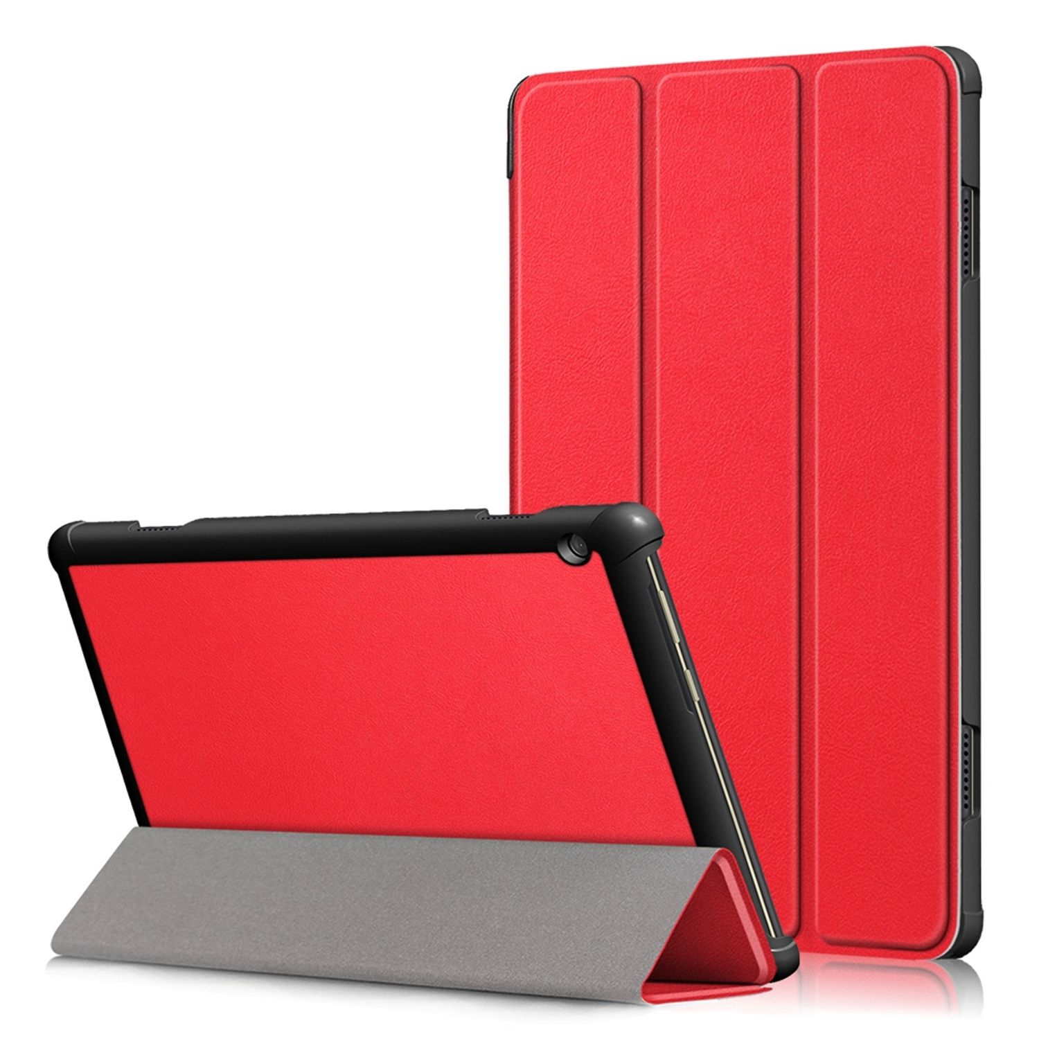 Tablet-Hülle Tablet-Hülle Kunstleder, DESIGN Rot Bookcover KÖNIG für Lenovo