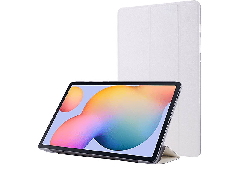 KÖNIG DESIGN Tablet-Hülle Tablet-Hülle Bookcover für Samsung Kunstleder, Weiß