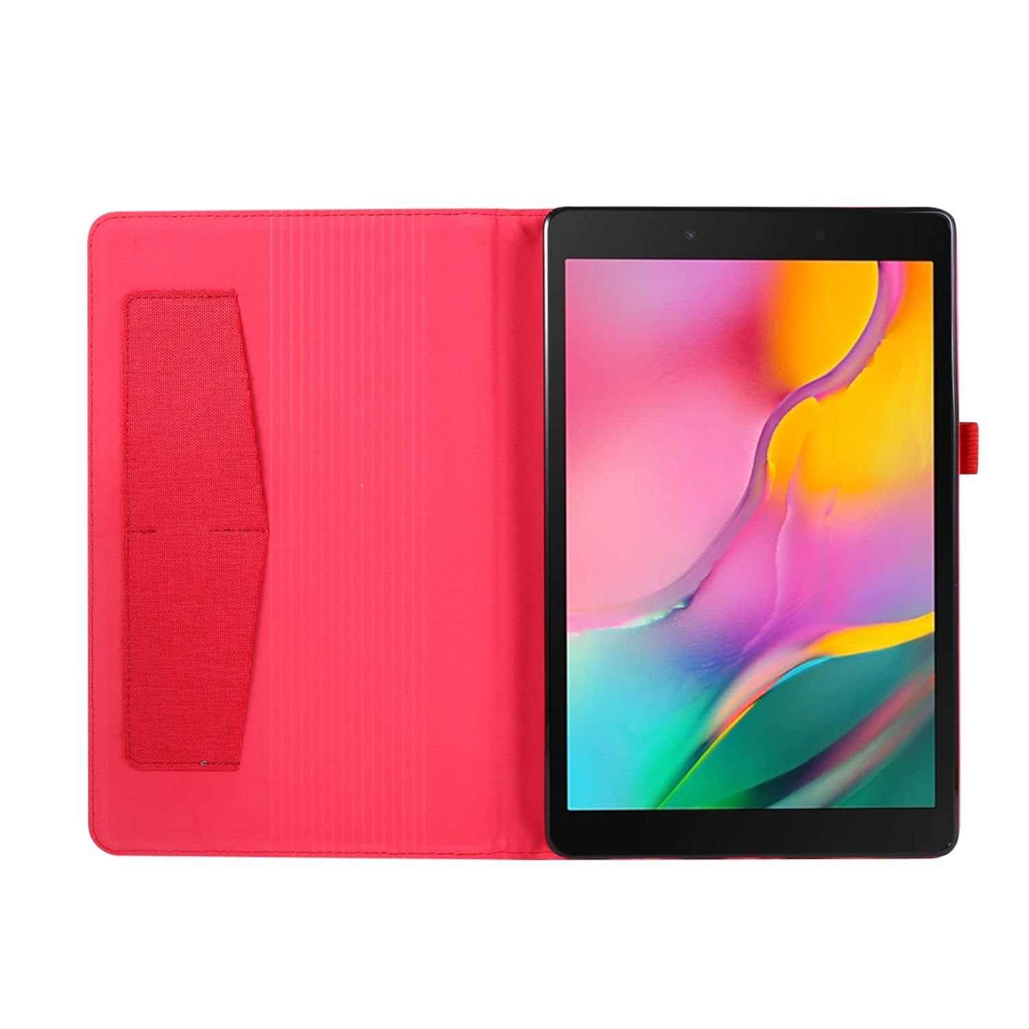 für Kunstleder, Hülle KÖNIG Rot Samsung Schutzcover Bookcover Tablet DESIGN