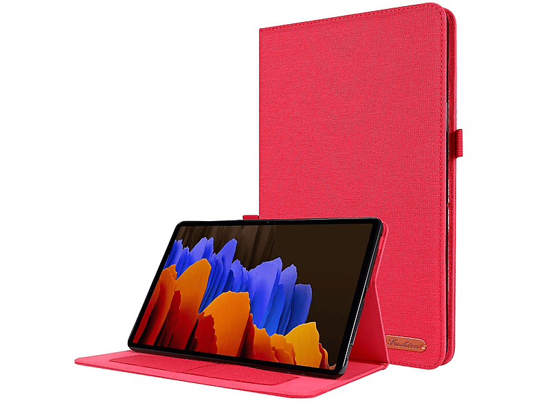 preisstrategie KÖNIG DESIGN Schutzcover für Hülle Bookcover Rot Kunstleder, Samsung Tablet