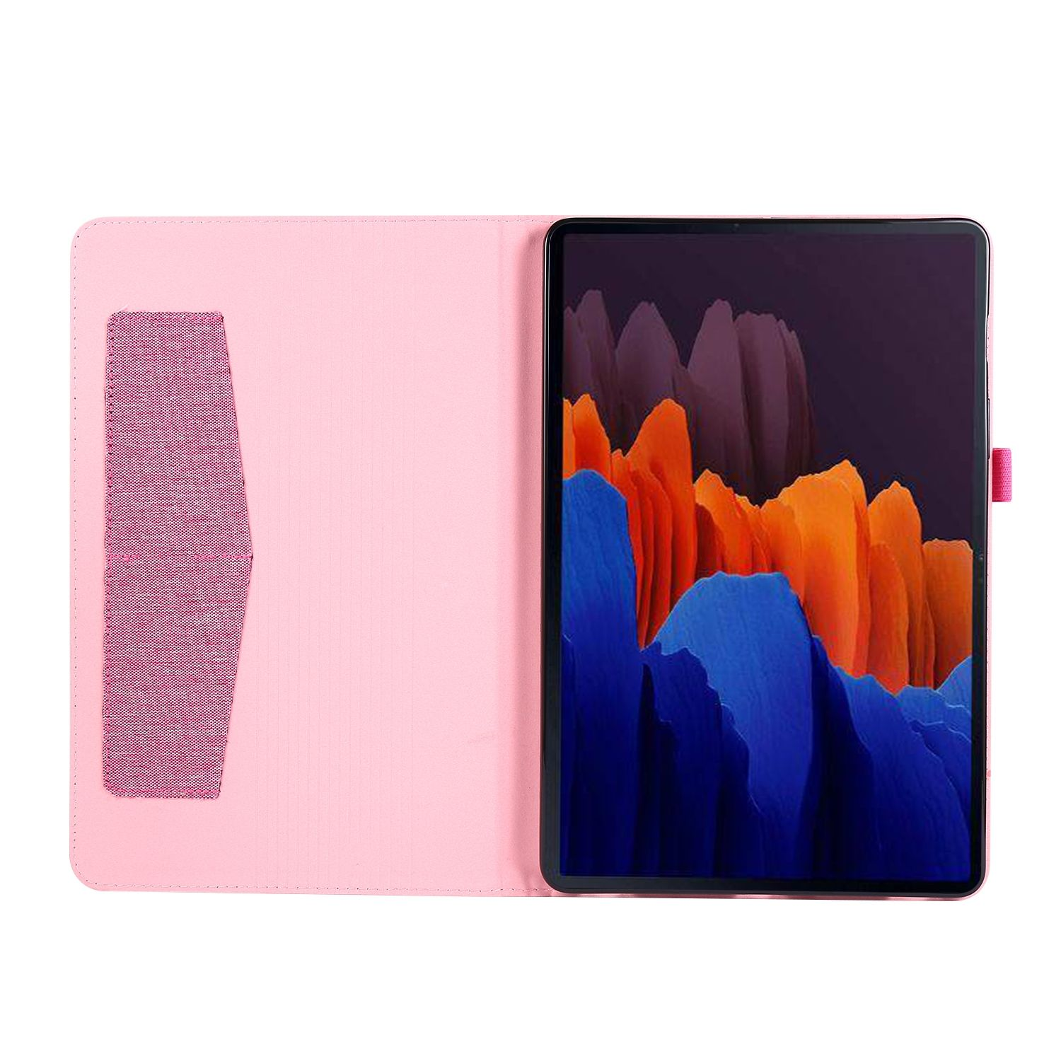 KÖNIG DESIGN Tablet Kunstleder, Bookcover Schutzcover Hülle Rosa Samsung für