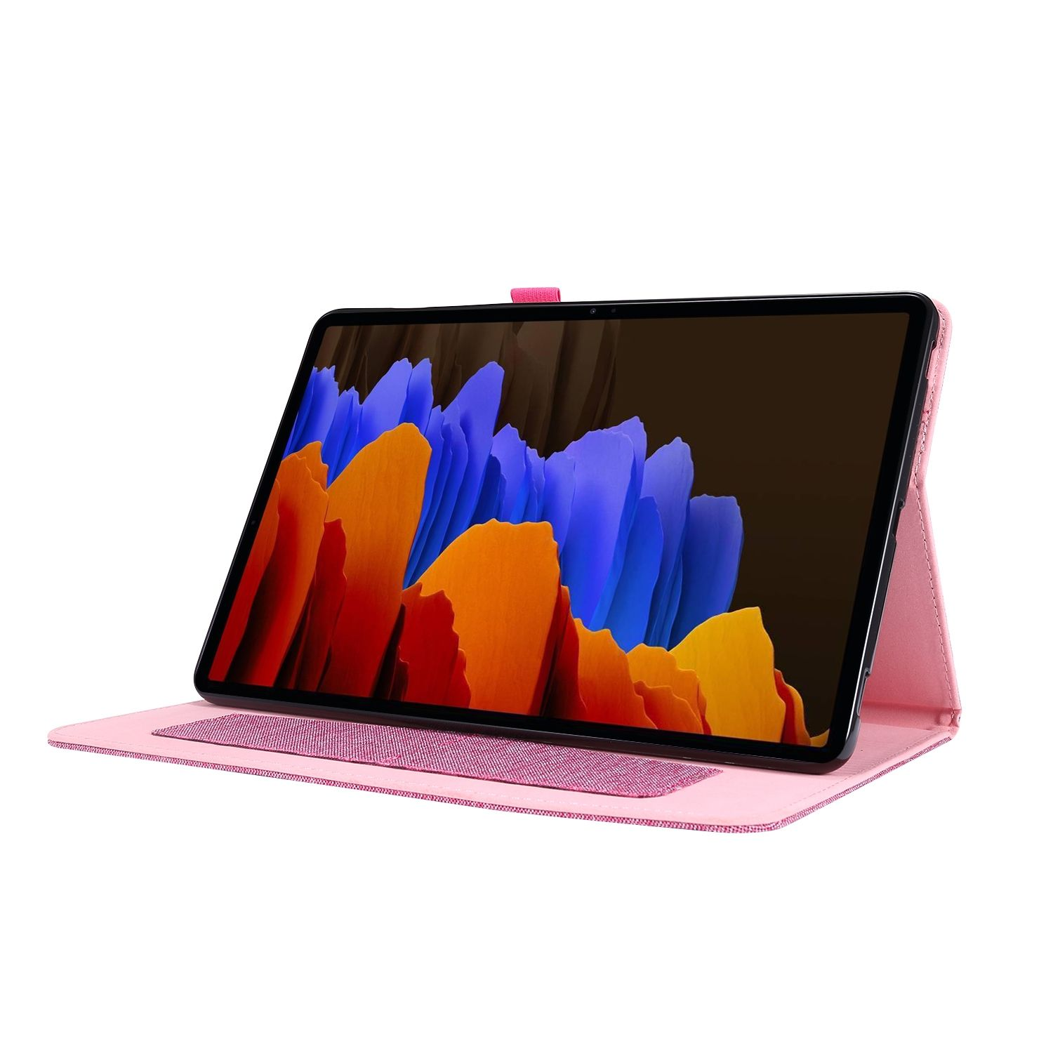 KÖNIG DESIGN Tablet Kunstleder, Bookcover Schutzcover Hülle Rosa Samsung für