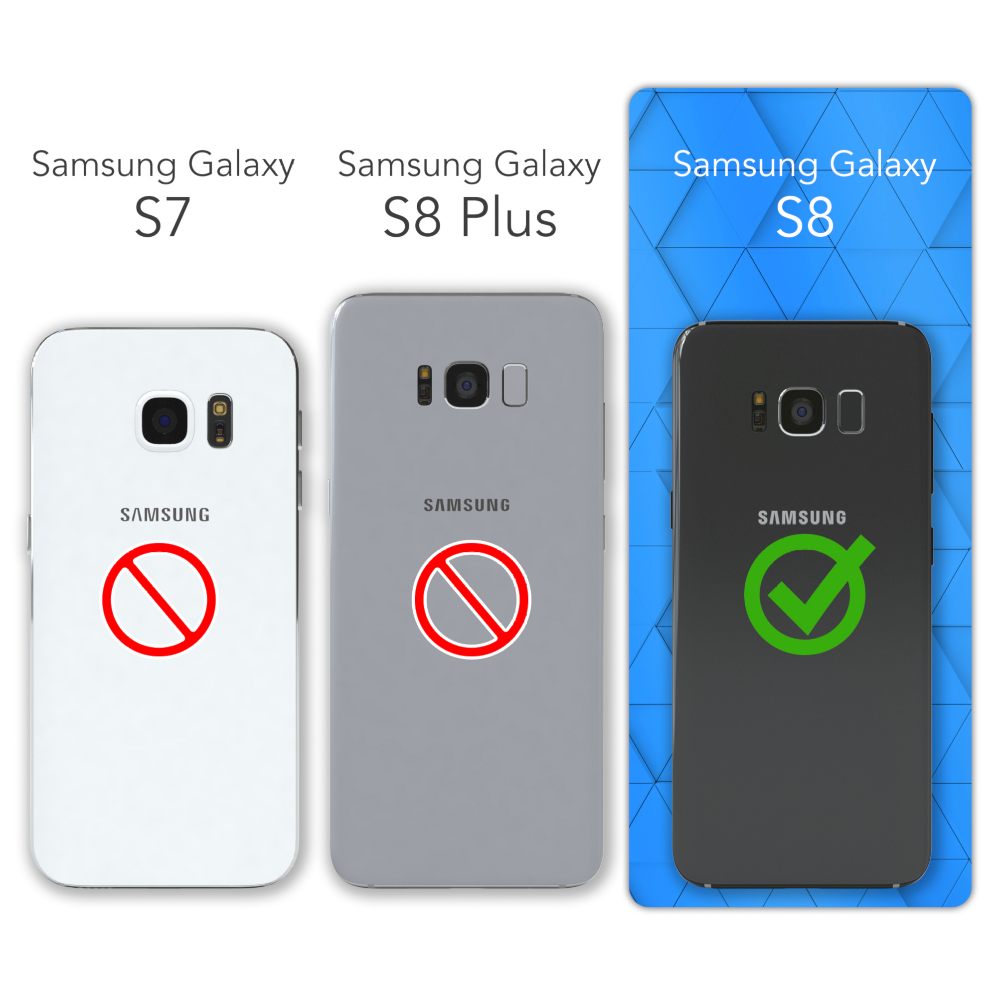 CASE Samsung, Flip S8, Flipcase, EAZY Schwarz Cover, Galaxy
