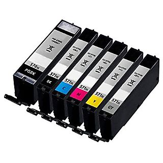 Cartucho de tinta compatible - DOGEPRO ARCLI571XLBK - 10.8ML With chip Canon MG5700,MG6800,MG7700#CLI-571bkXL