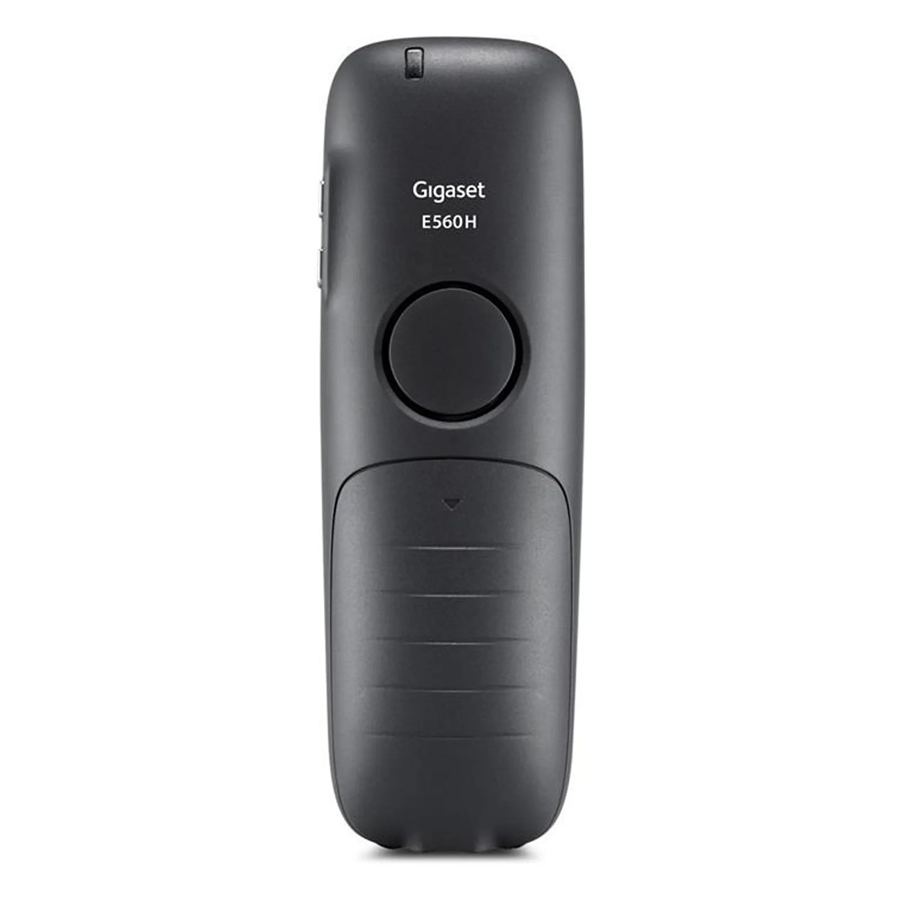 Teléfono inalámbrico Gigaset E560H de color gris oscuro.