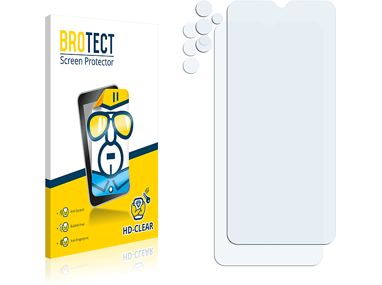 BROTECT 2x klare Schutzfolie(für Samsung Galaxy A13 (Display+Kamera))