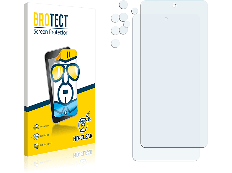 BROTECT 2x klare Schutzfolie(für Galaxy Samsung A53 5G)