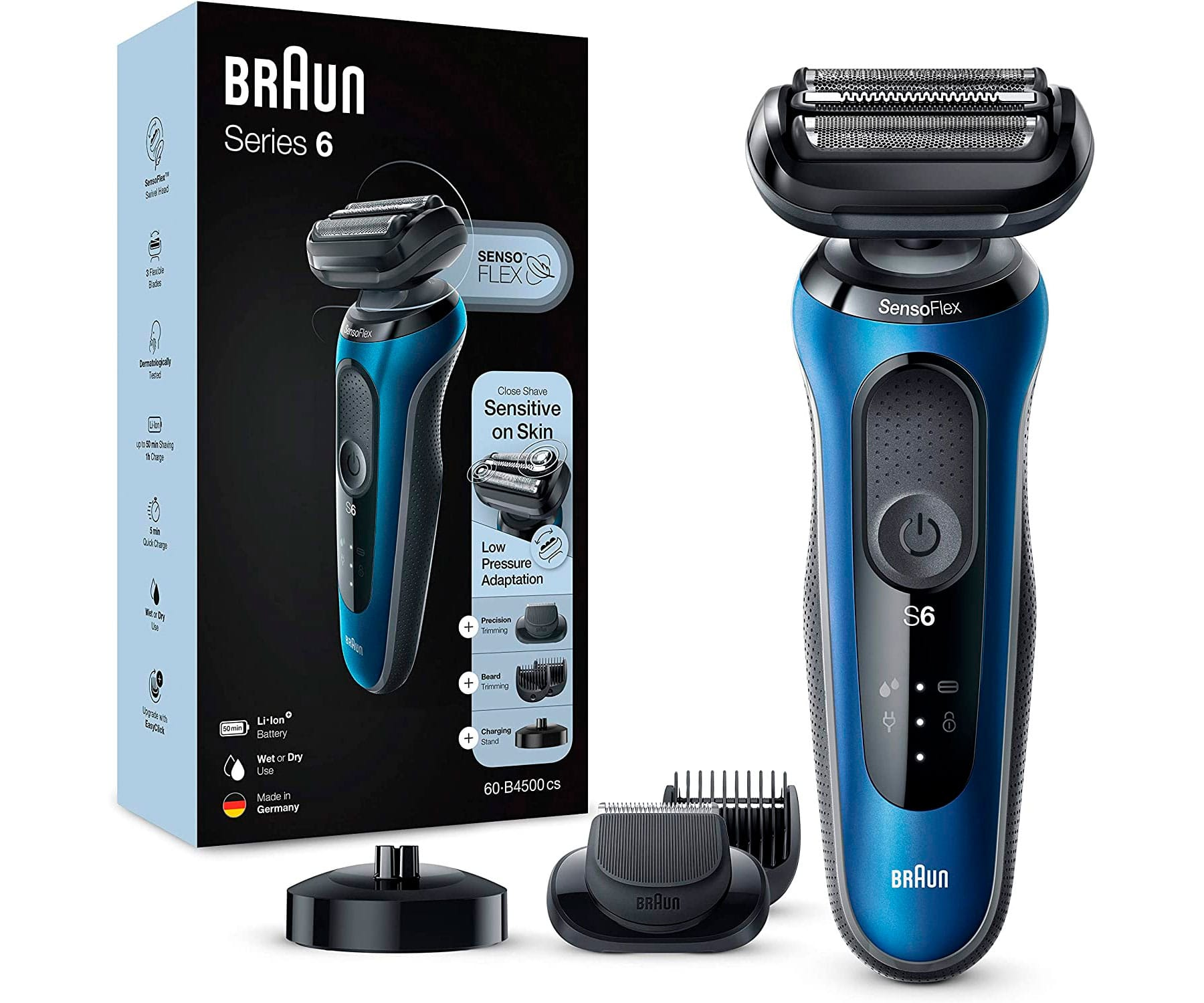 BRAUN Series 6 61-B1200s Rasierer blau