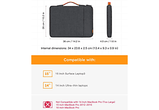 portátil - 14 Pulgadas para Portátil 14'' Chromebook Notebook Ultrabook 14 ECC, 15" Surface Laptop 3 INATECK, gris oscuro | MediaMarkt