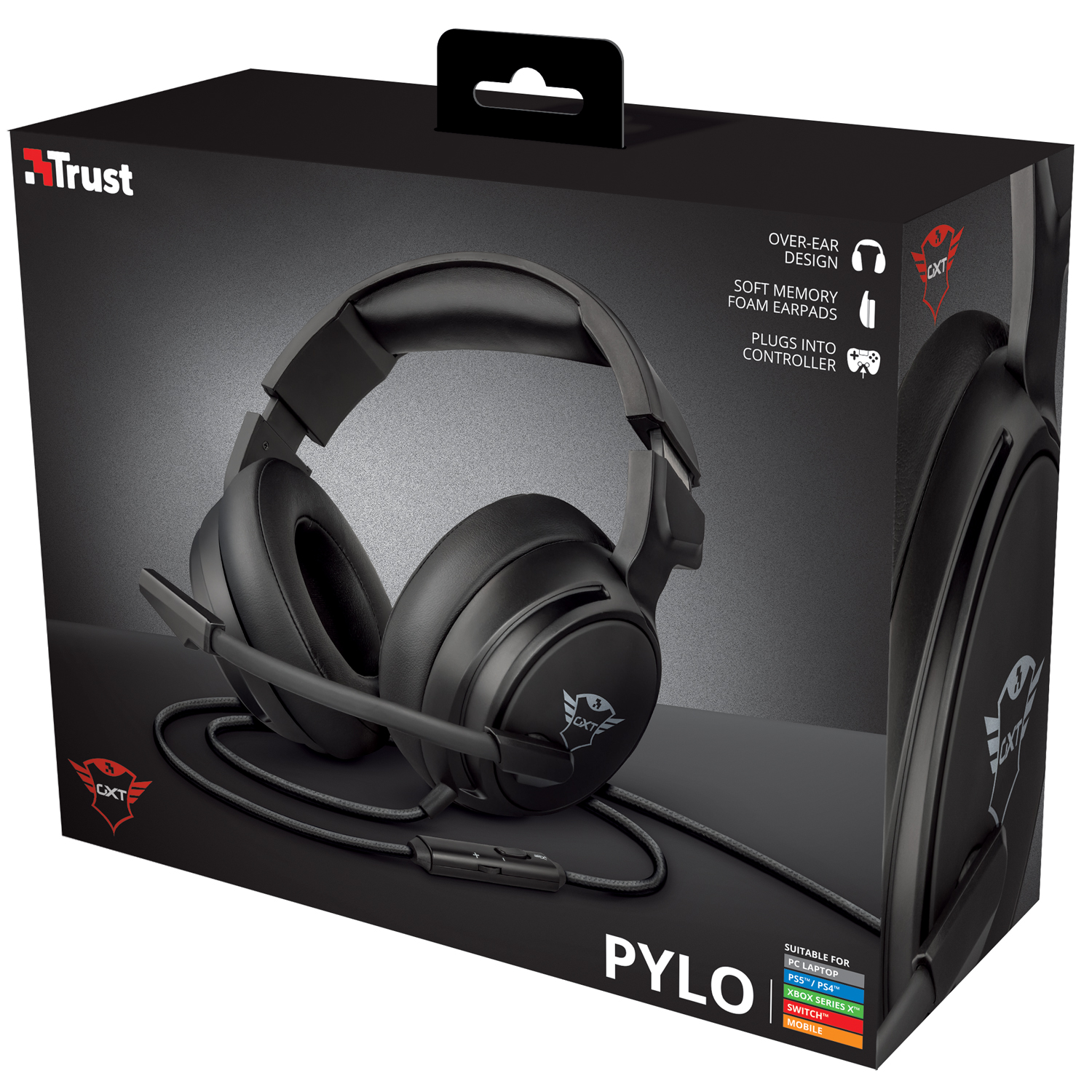 TRUST GXT 433 Pylo Kopfhörer Schwarz Gaming-Headset, Over-ear