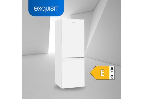 EXQUISIT KGC232-60-E-040E weiss Kühl- und Gefrierkombination (E, 194,00  kWh, 1425 mm hoch, Weiß)