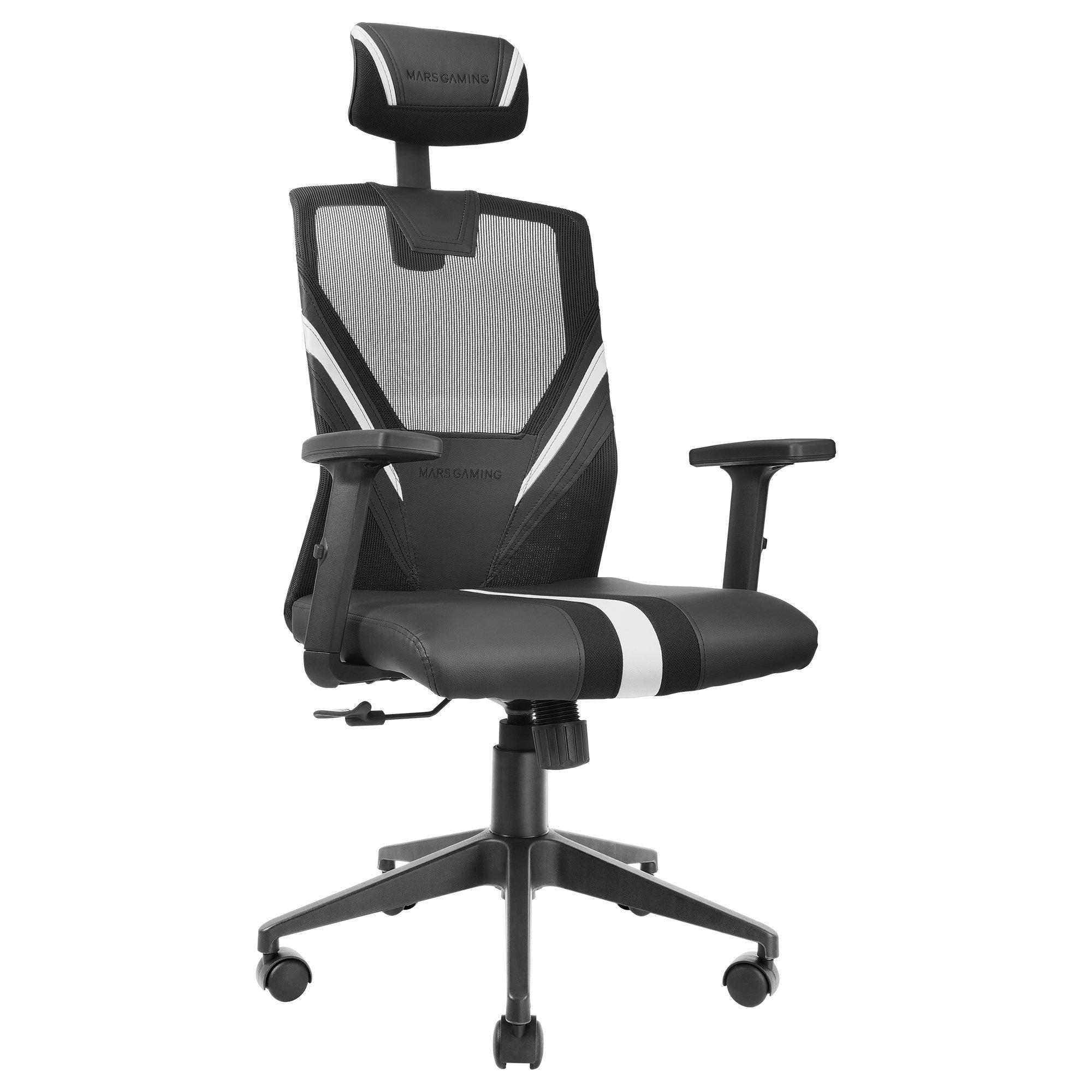 Silla Gaming - MGCERGOWH MARS GAMING, 150 kg, Blanco