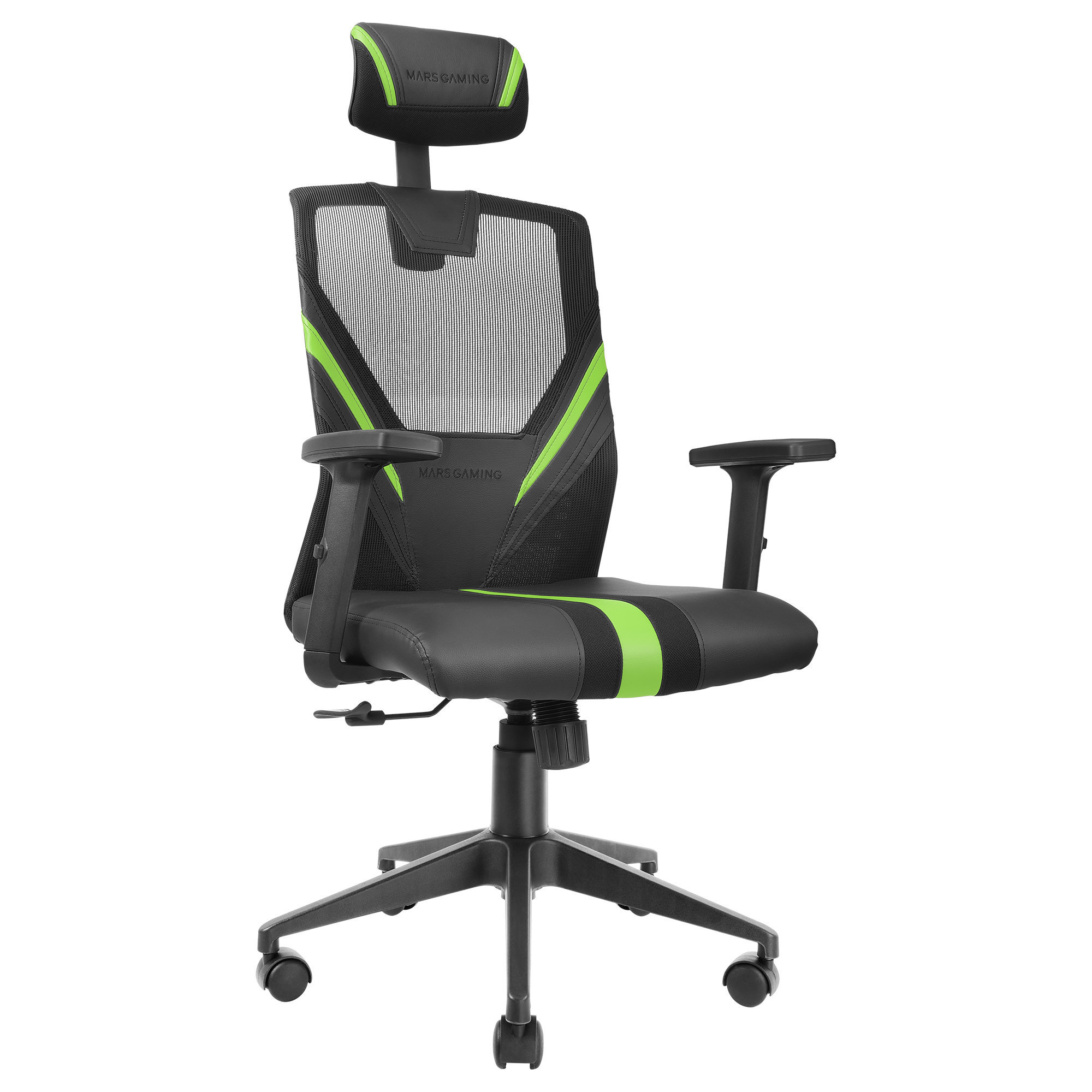 Silla Gaming - MGCERGOBG MARS GAMING, 150 kg, Verde