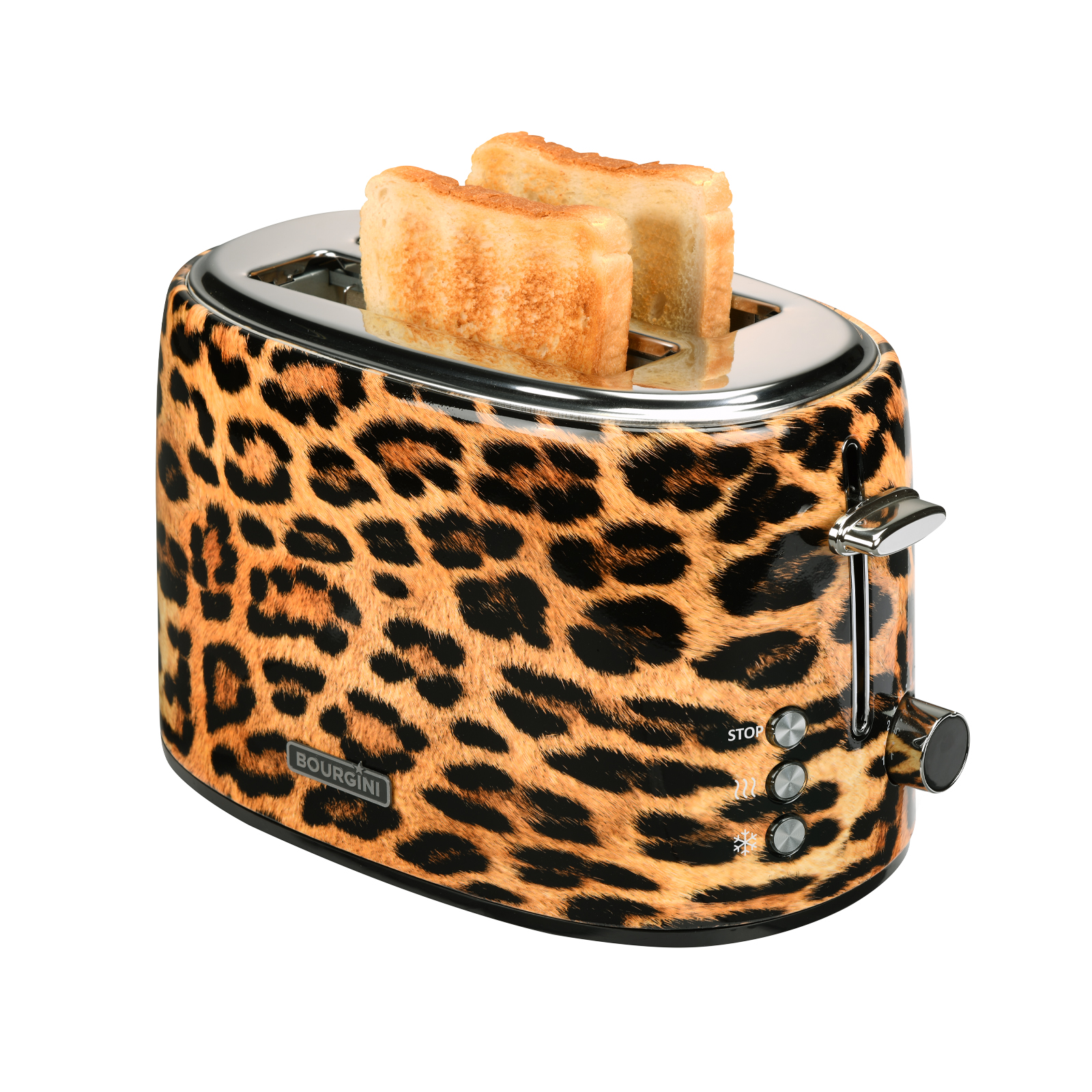 Toaster Schlitze: BOURGINI Mehrfarbig 2) Watt, Panther (1000