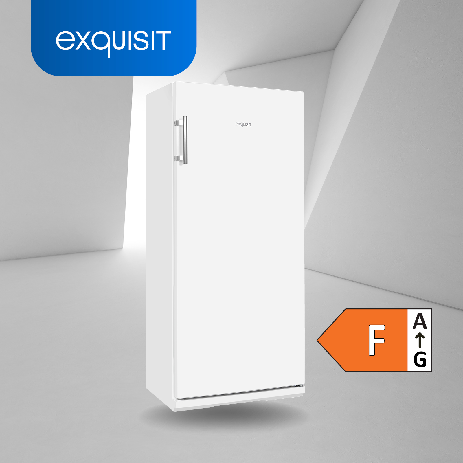 EXQUISIT KS29-V-H-280F 1450 kWh/Jahr, weiss F, mm (131,00 hoch, weiß) Kühlschrank