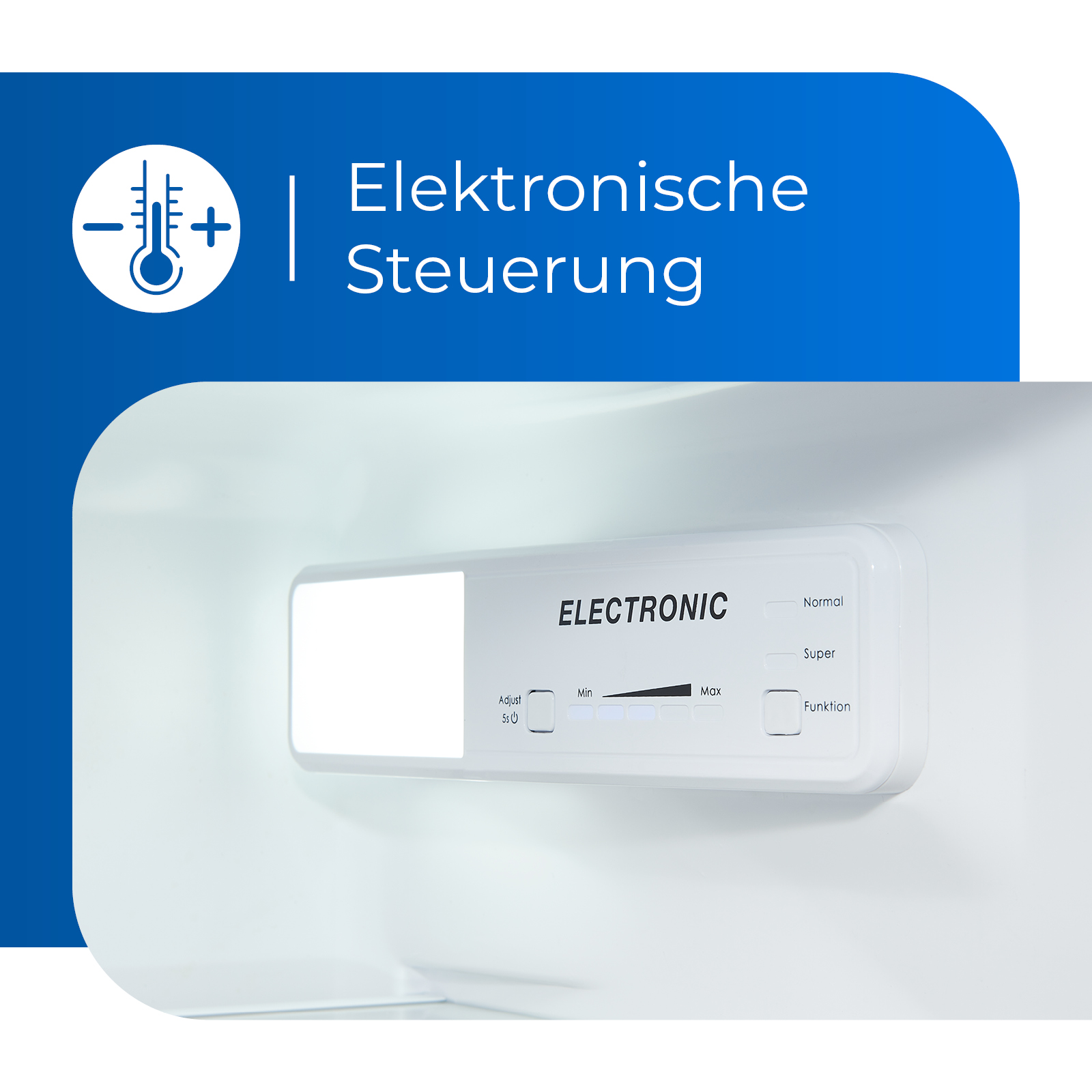 EXQUISIT EKS201-V-E-040F Kühlschrank (F, 1230 mm Weiß) hoch
