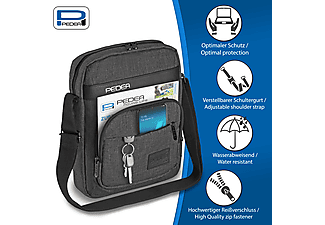 PEDEA "URBAN-NICE" 10,2 Zoll (25,8cm) Tablettasche Umhängetasche für Universal Nylon, Grau