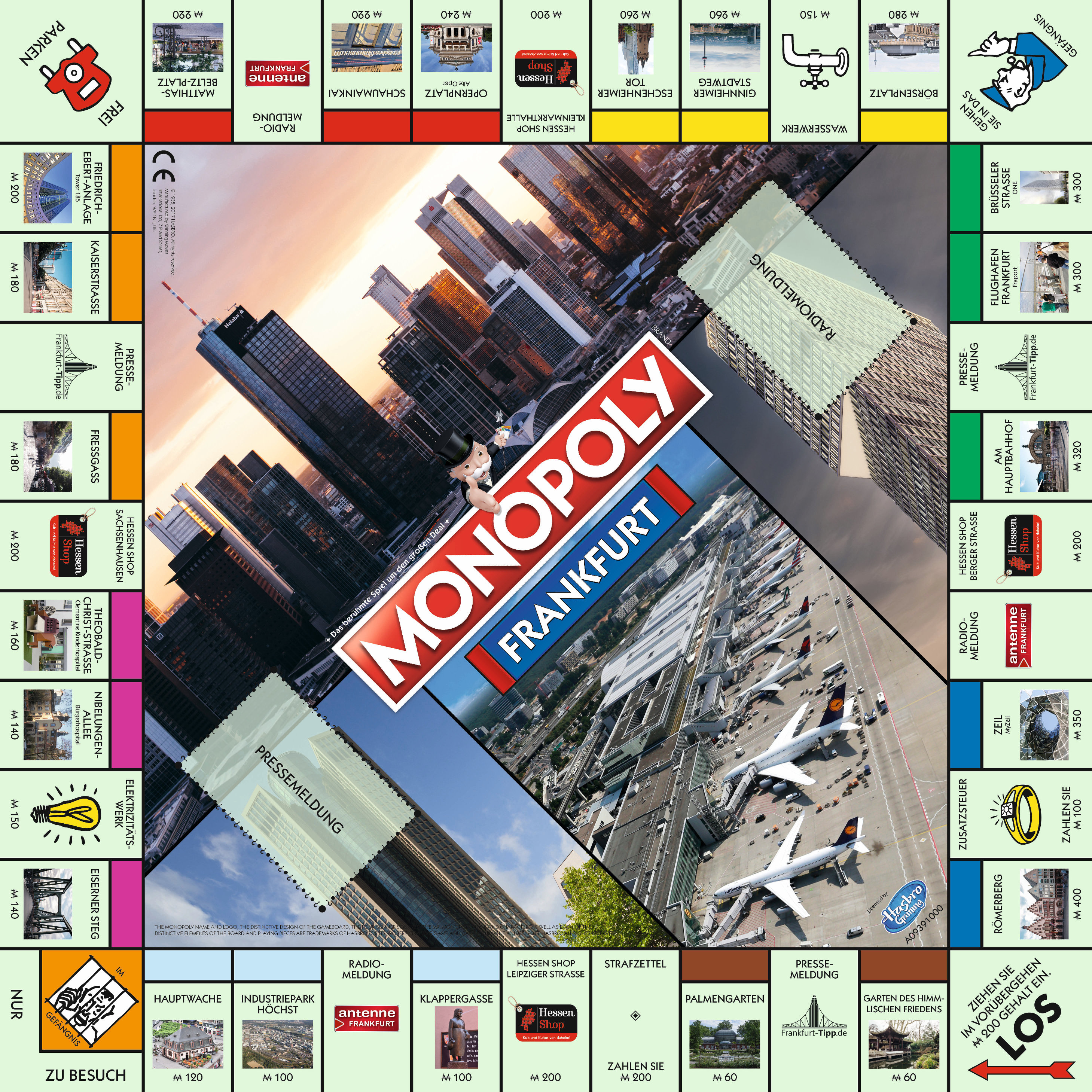 Brettspiel Monopoly MOVES Frankfurt WINNING