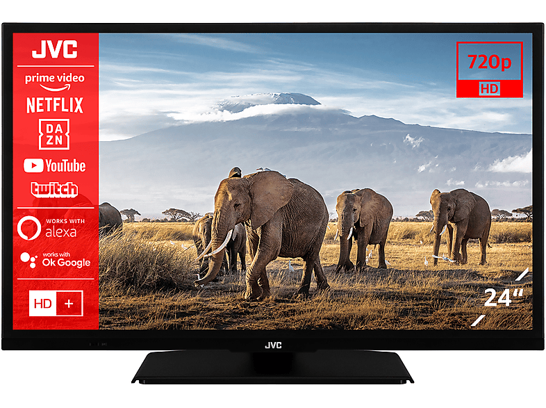 / cm, JVC 60 LT-24VH5156 24 Zoll TV TV) LED SMART (Flat, HD-ready,
