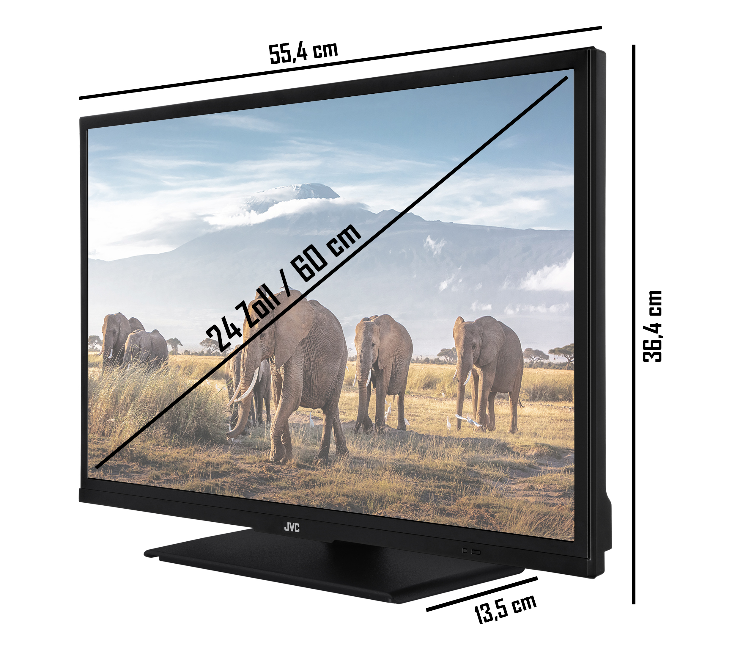 / cm, JVC 60 LT-24VH5156 24 Zoll TV TV) LED SMART (Flat, HD-ready,