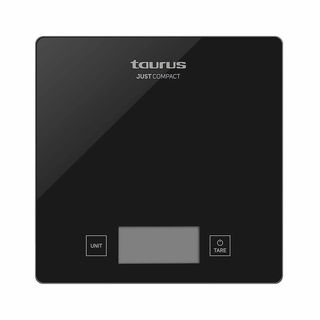 Balanza de cocina - TAURUS JUST COMPACT, 5 kg, Negro