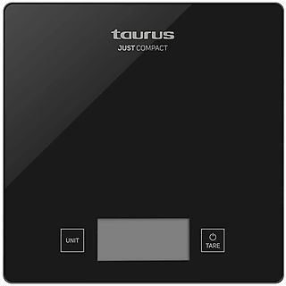 Balanza de cocina - TAURUS JUST COMPACT, 5 kg, Negro