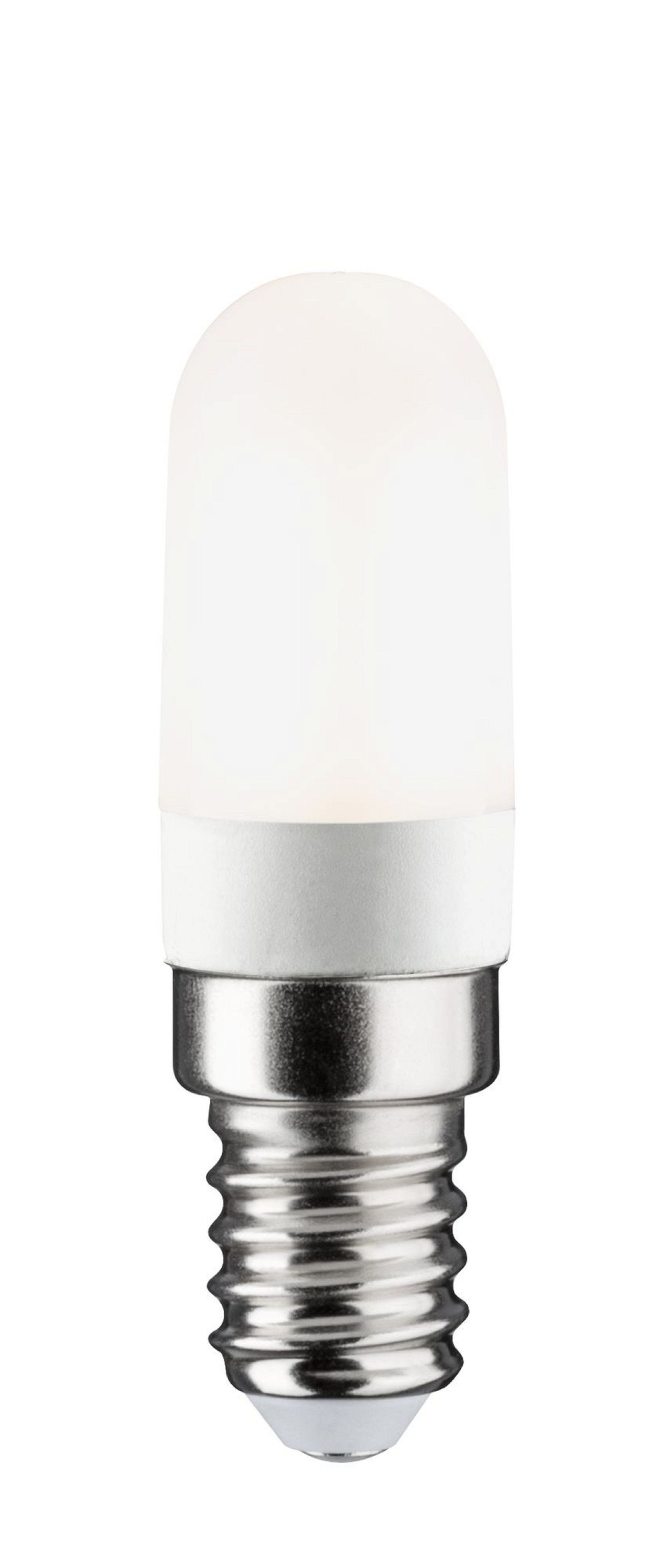 Lampadina bianca con parte superiore arrotondata e base argentata su sfondo bianco.