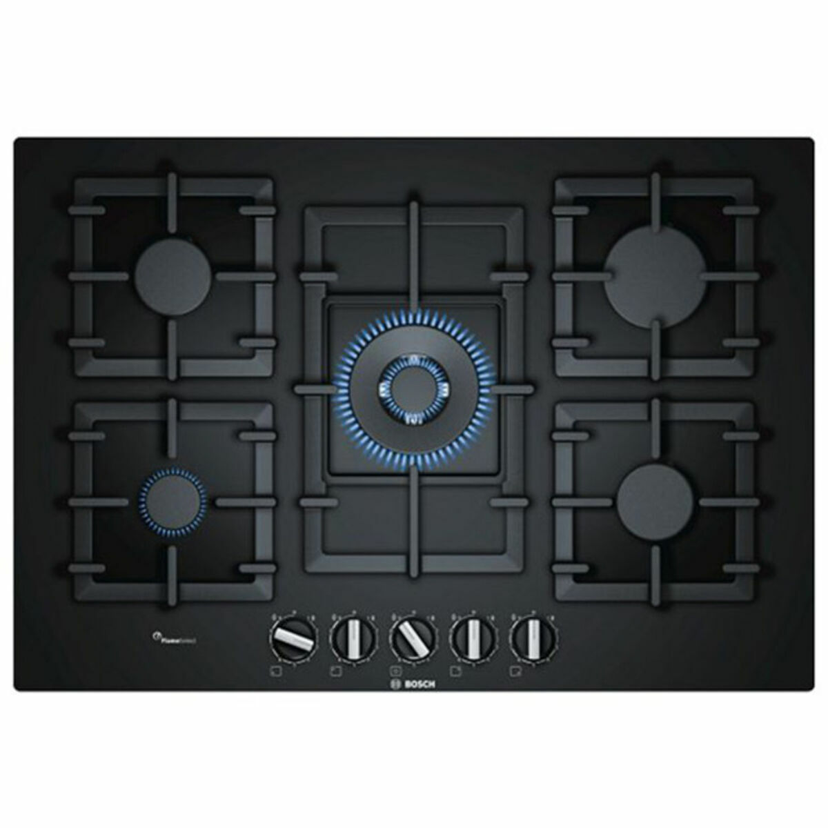 Placa de gas - PPQ7A6B90 BOSCH, Vitroceramica, 5, Negro