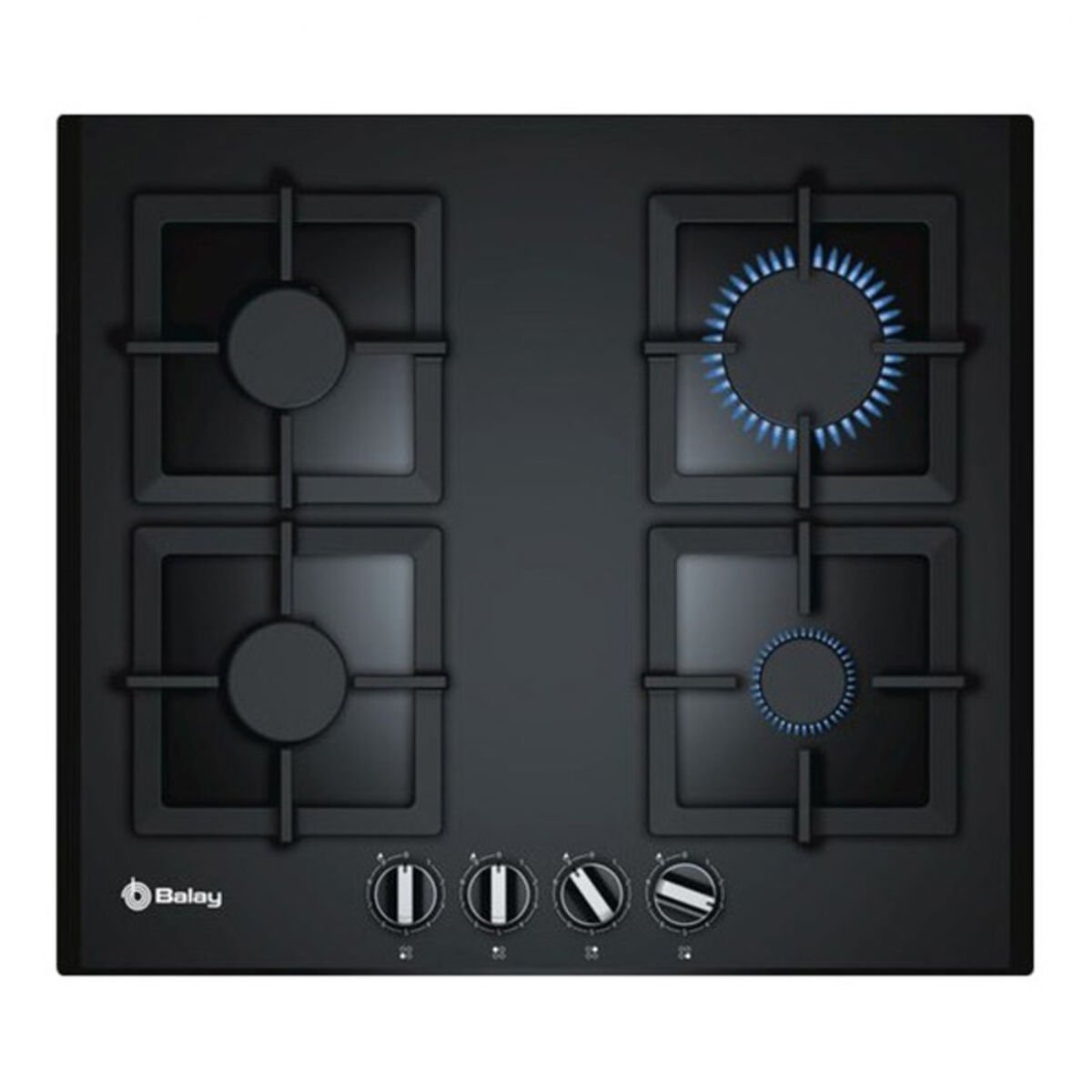 Placa de gas - 3ETG664HB Balay, Gas, 4, Negro