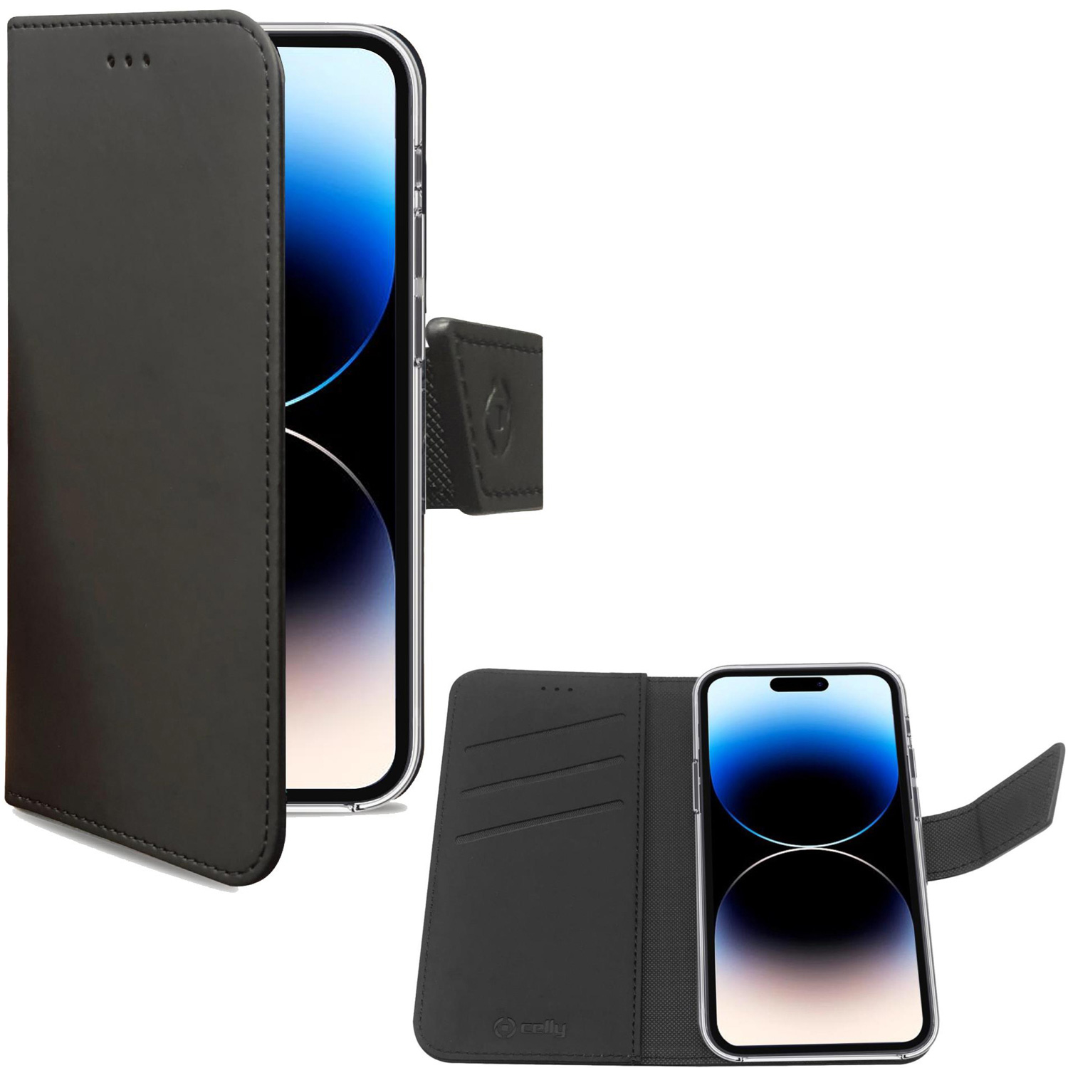 CELLY WALLY CASE IPHONE 14 PRO BLACK Custodie per Apple (brand) iPhone 14 Pro, Black