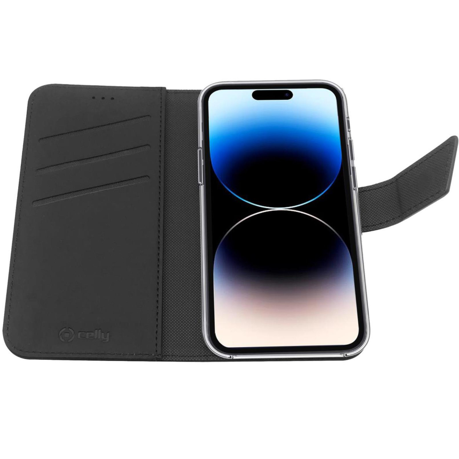 CELLY WALLY CASE IPHONE 14 PRO BLACK Custodie per Apple (brand) iPhone 14 Pro, Black