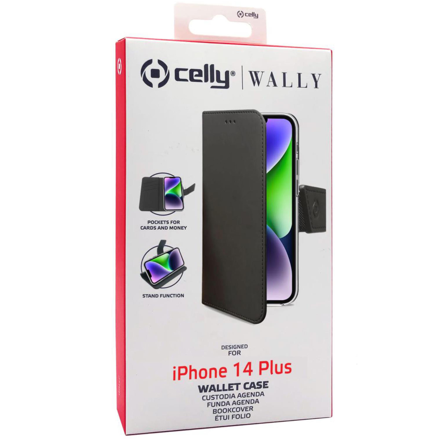CELLY WALLY CASE IPHONE 14 PLUS BLACK Custodie per Apple (brand) iPhone 14 Plus, Black