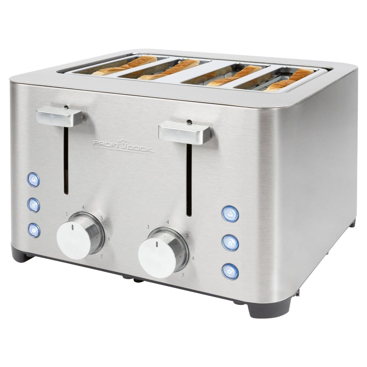 Toaster PROFICOOK 2) Watt, Schlitze: (1500 1252 PC-TA Silber