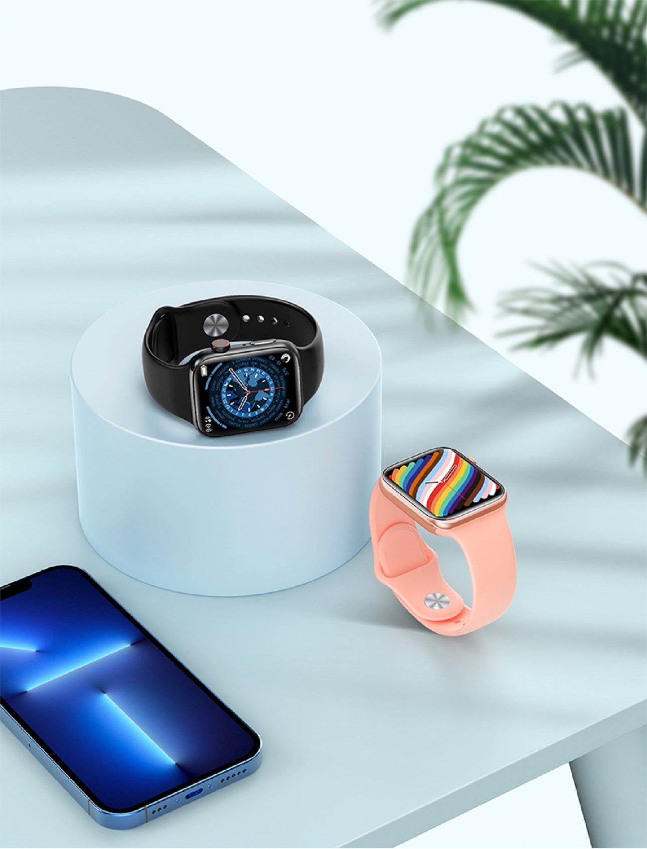Smartwatch Pro MIRUX Aktivitätstracker Weiß BT-Anruf Max T900W Silicon,