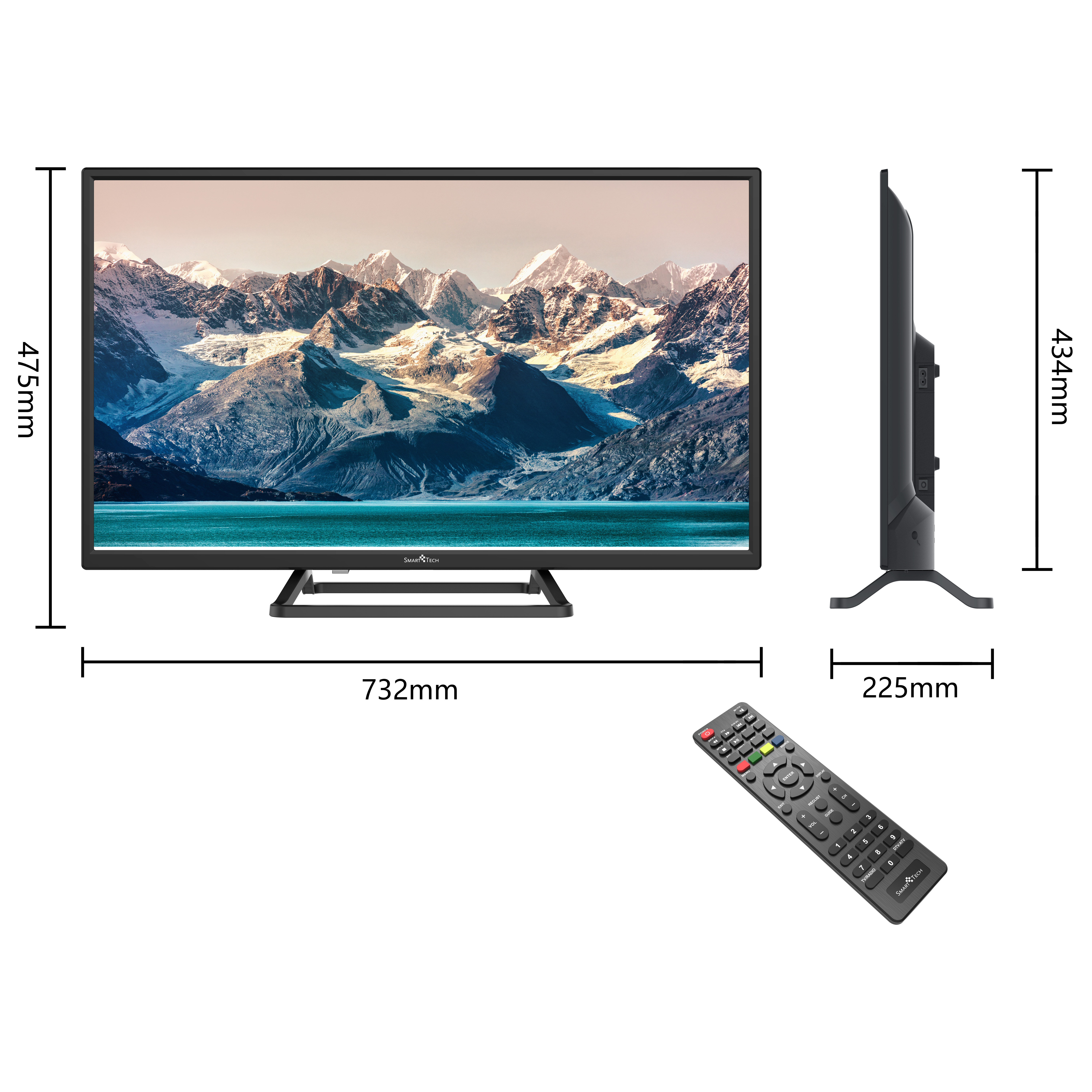 32HN10T3 TECH SMART Non (Flat, / 32 32 LED cm, TV TV Zoll HD-ready) 80 Zoll Smart