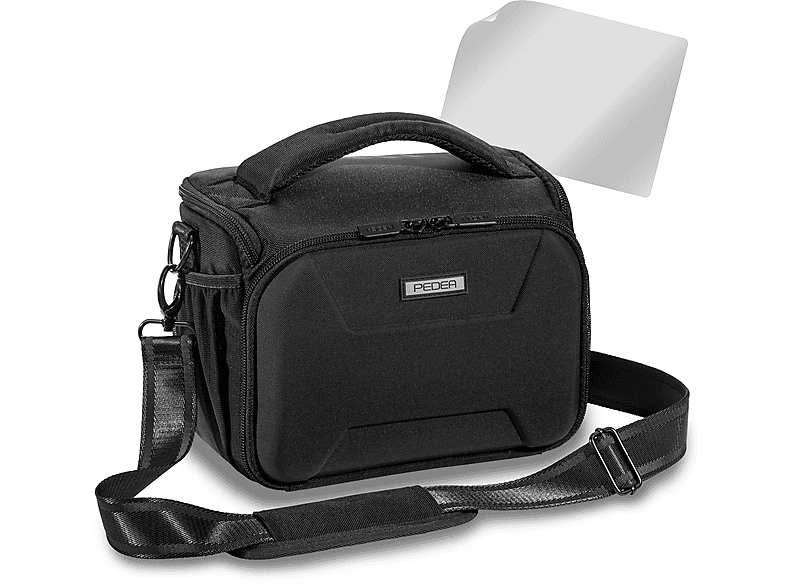 Kameratasche Kameratasche, mit Schwarz Gr. Displayschutzfolie XL PEDEA \
