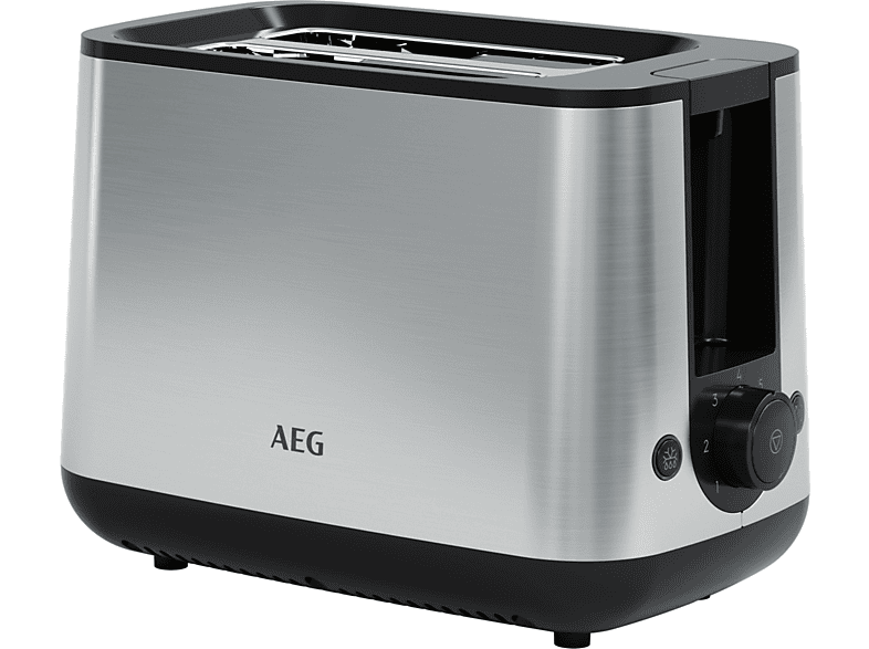 AEG Toaster T3-1-3ST Deli Schlitze: 3 Toaster 2) Edelstahl Watt, Grau (800