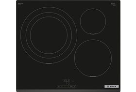 Placa Inducción - Bosch PID775DC1E, 3 Zonas, 70 cm, Negro, Acabado Premium